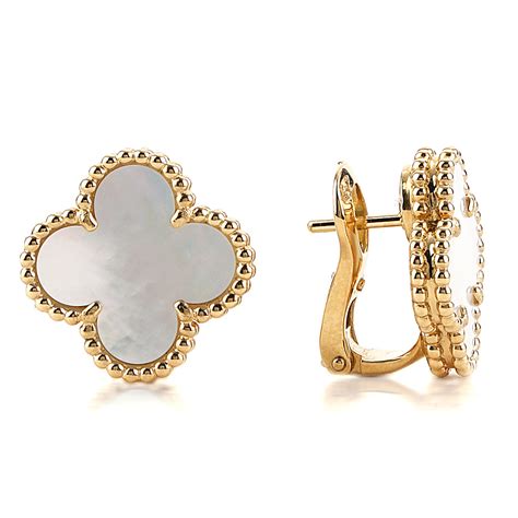 van cleef and arpels clover earrings replica|alhambra earrings.